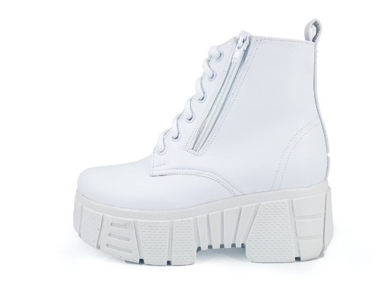 Imagen de Botas Plataformas #3000 con cierre Vinipiel Blanco