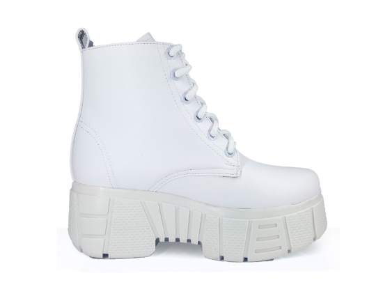 Imagen de Botas Plataformas #3000 con cierre Vinipiel Blanco