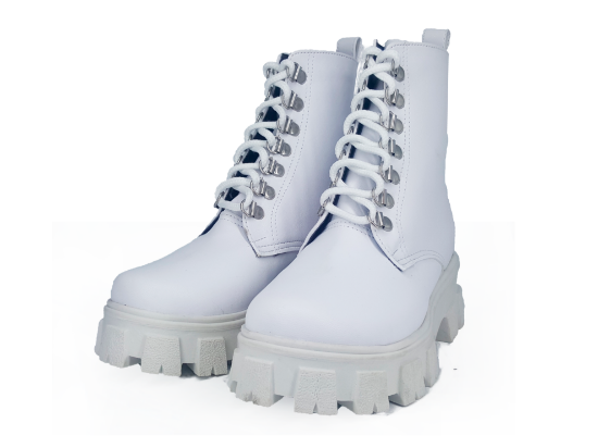 Imagen de Botas Plataformas #500 Vinipiel Blanco