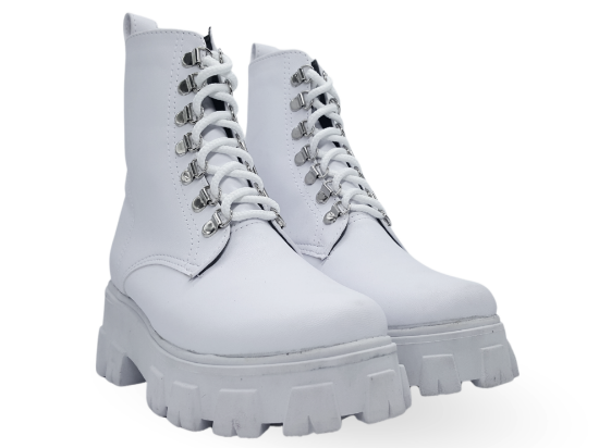 Imagen de Botas Plataformas #500 Vinipiel Blanco
