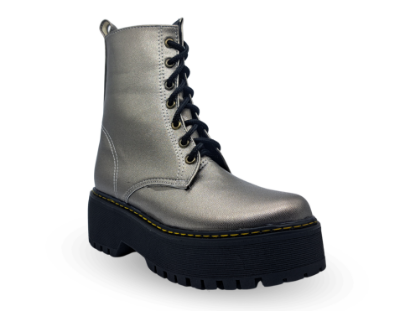 Imagen de Botas Plataformas #400 Vinipiel Plata