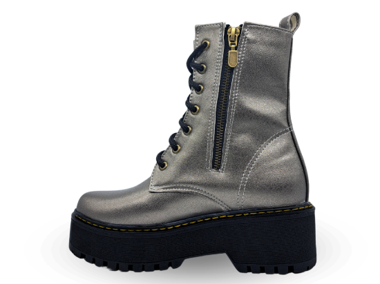 Imagen de Botas Plataformas #400 Vinipiel Plata