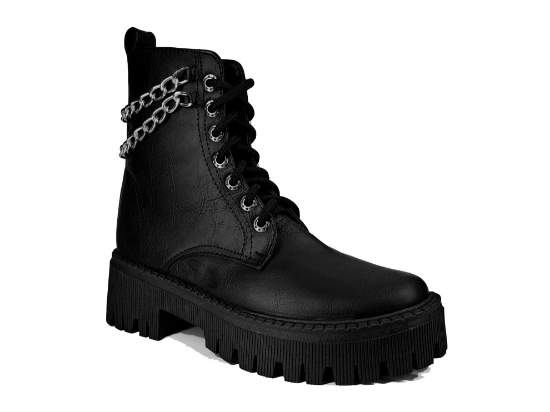 Imagen de Botas Con Cadena #410 Vinipiel Negro