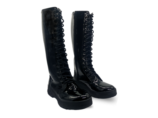 Imagen de Botas Largas #903 Charol Negro Talla Grande