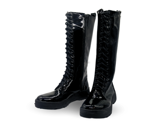 Imagen de Botas Largas #903 Charol Negro Talla Grande