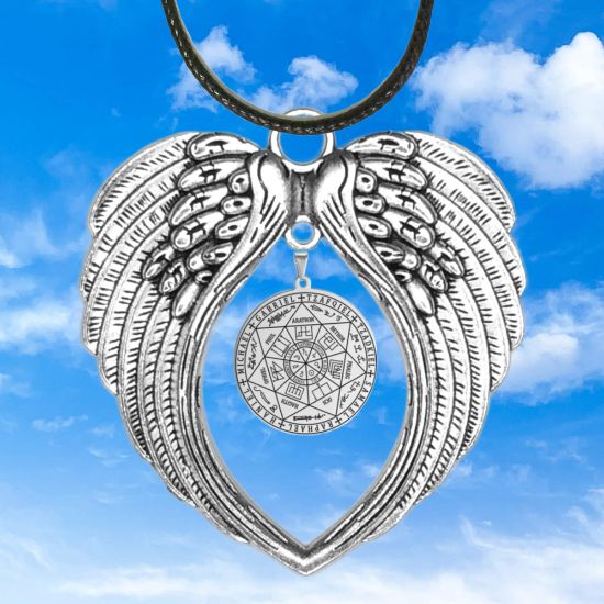 Imagen de 1 Poderoso Dije Activado 7 Arcangeles (PROTECCION DE LOS 7 ARCANGELES) Dije Solo o en Alas de Angel en Collar o Llavero+ 4 Modelos a Escoger X17Arc 