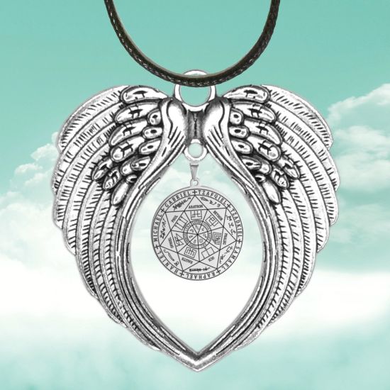 Imagen de 1 Poderoso Dije Activado 7 Arcangeles (PROTECCION DE LOS 7 ARCANGELES) Dije Solo o en Alas de Angel en Collar o Llavero+ 4 Modelos a Escoger X17Arc 