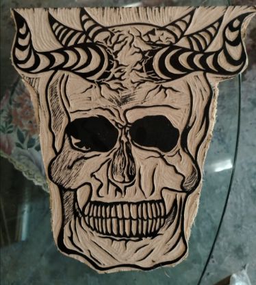 Imagen de Arte Xilografía, cuadro decorativo, técnica de impresión con plancha de madera