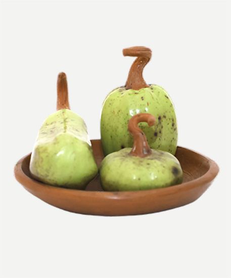 Imagen de Juego de calabazas, alfarería bruñida de  Zinapécuaro, Michoacán