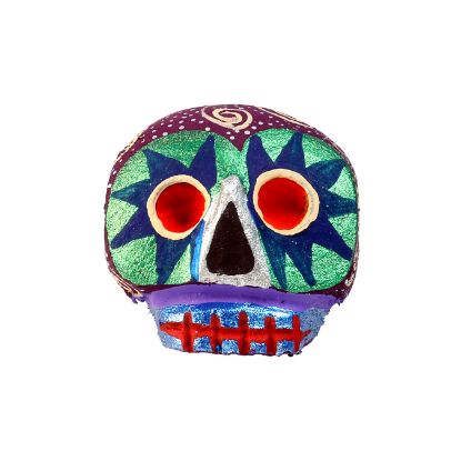 Imagen de Cráneo mini flor amarilla