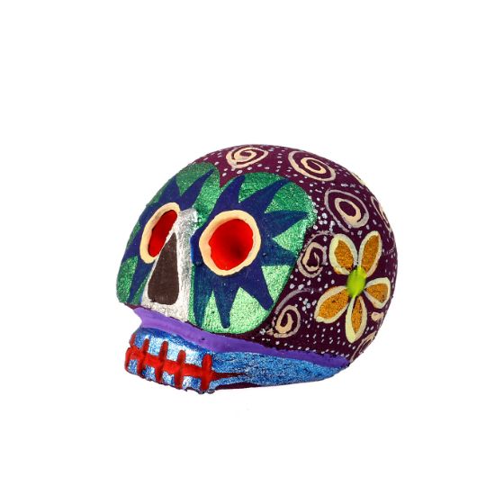 Imagen de Cráneo mini flor amarilla