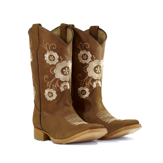 Imagen de Bota Vaquera Dama Bordada Charra 100% piel