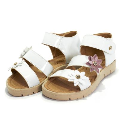 Imagen de Huarache Flores Para Niña Ebony