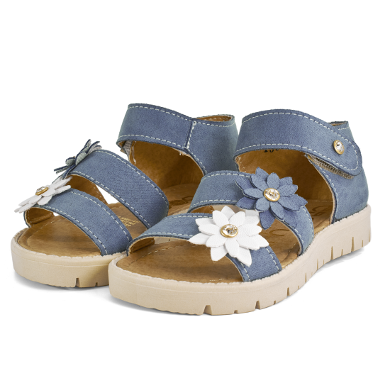 Imagen de Huarache Flores Para Niña Ebony