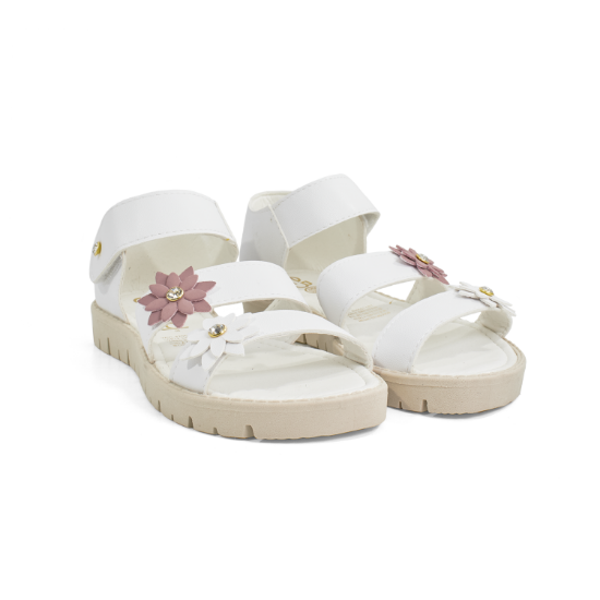 Imagen de Huarache Flores Para Niña Ebony