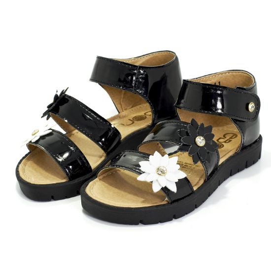 Imagen de Huarache Flores Para Niña Ebony