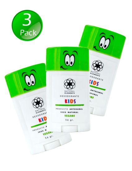 Imagen de Desodorante para niños Natural Element Kids en Barra de 56 gr.  3 Piezas