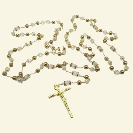 Imagen de Lazo De Perlas y Cristal Importado, Mancuerna de Matrimonio, Para Boda. 