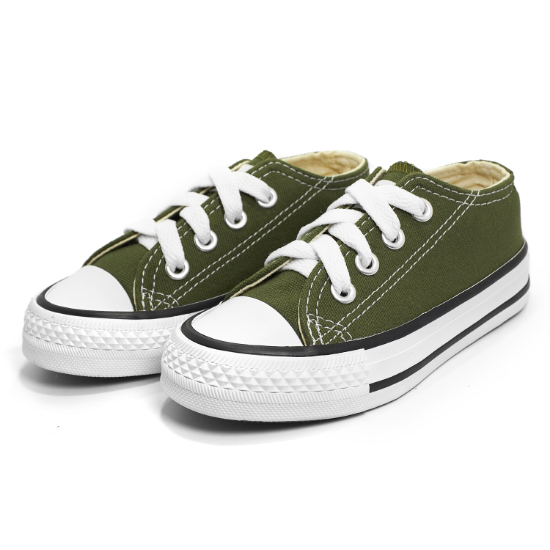Imagen de Tenis Para Niño Niña Casuales Clásicos Lona Collec 50 Verde