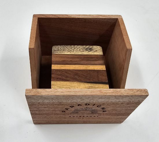 Imagen de Juego de 6 posavasos maderas Tropicales