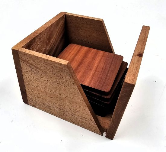 Imagen de Juego de 6 Posavasos en Madera de Zapote