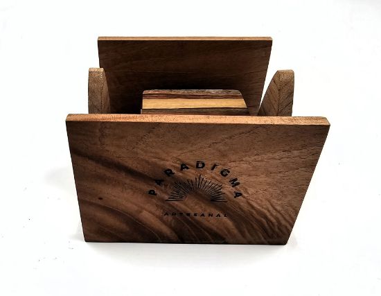Imagen de Juego de 6 Posavasos en Maderas Exoticas