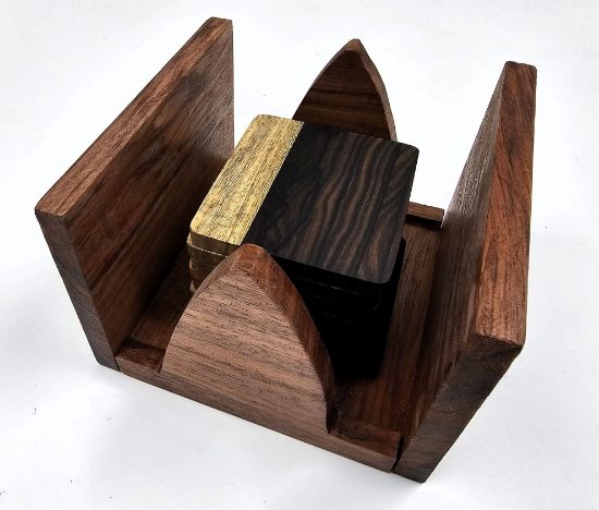 Imagen de Juego de 8 Posavasos Maderas Finas