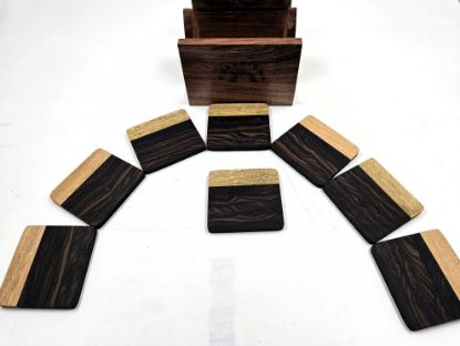 Imagen de Juego de 8 Posavasos Maderas Finas