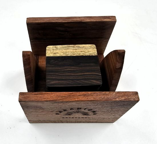 Imagen de Juego de 8 Posavasos Maderas Finas