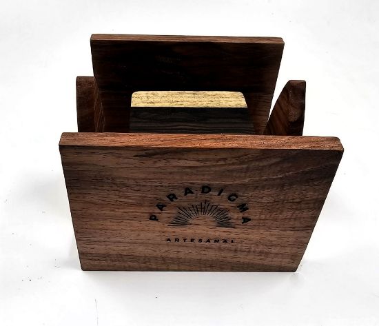 Imagen de Juego de 8 Posavasos Maderas Finas