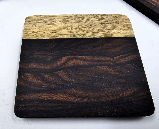 Imagen de Juego de 8 Posavasos Maderas Finas