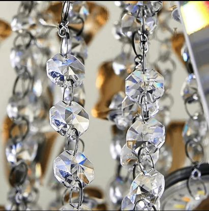 Imagen de 6 Metros De Guirnalda Decorativa De Cristal Octagonal 14mm Y Aro 10mm.