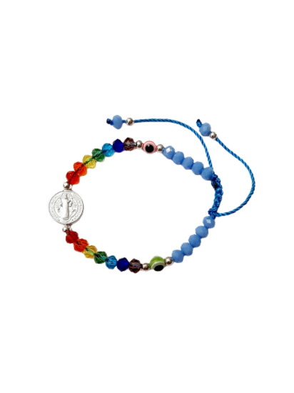 Imagen de Pulsera de San Benito y 7 chakras - Proteccion y Regula Energia