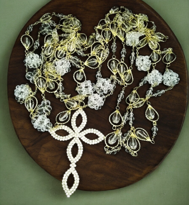 Imagen de Lazo Fino, De Cristal Importado, Mancuerna Para Boda. 