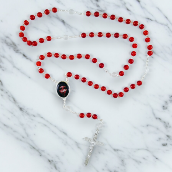 Imagen de Rosario De La Preciosa Sangre De Cristo, En Baño De Plata. 1 pza