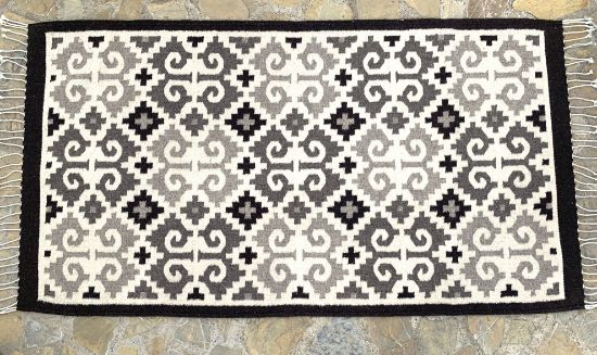 Imagen de Tapete Zapoteco de Lana Natural y Tejido a Mano, 80x150cm 