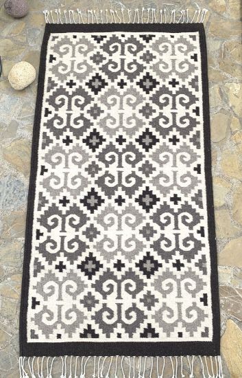 Imagen de Tapete Zapoteco de Lana Natural y Tejido a Mano, 80x150cm 