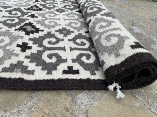 Imagen de Tapete Zapoteco de Lana Natural y Tejido a Mano, 80x150cm 