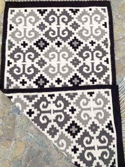 Imagen de Tapete Zapoteco de Lana Natural y Tejido a Mano, 80x150cm 