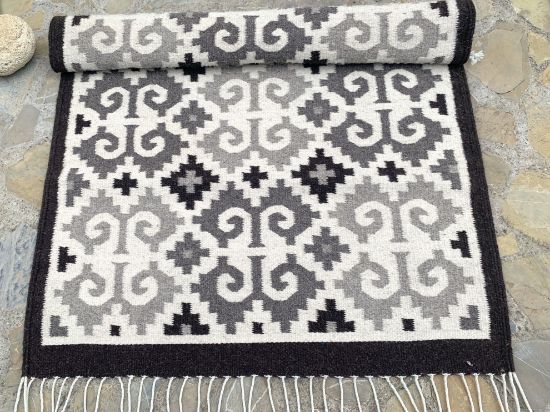 Imagen de Tapete Zapoteco de Lana Natural y Tejido a Mano, 80x150cm 