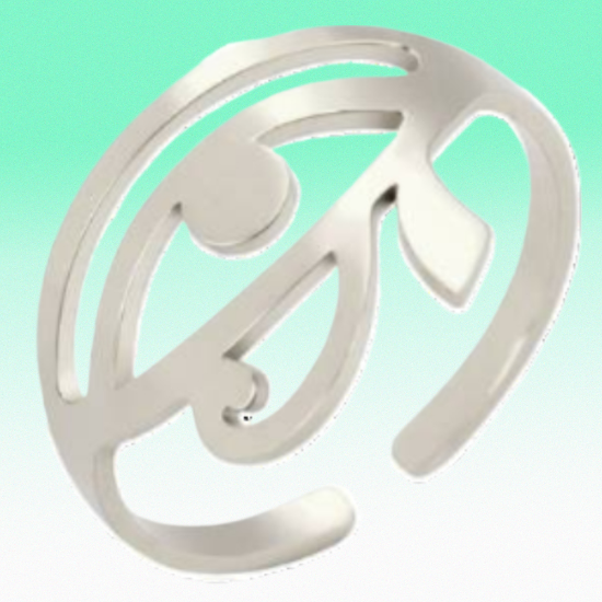 Imagen de 1 Anillo Acero Inoxidable Ojo Horus   o Anillo de Ojo turco Acero Inoxidable AJUSTABLE CURADO Talisman Protector X Excelencia Alta Durabilidad de Uso Rudo +2 Modelos para Escoger x12egip