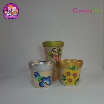 Imagen de JUEGO DE TRES MACETAS CHICAS