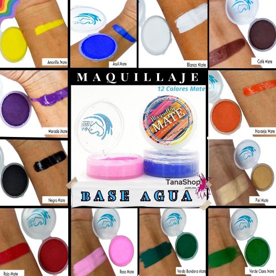 Imagen de Kit de 35 Pzas Maquillaje Pintacaritas Base Agua Disfraz BodyPaint Mia Terra Cosmetics
