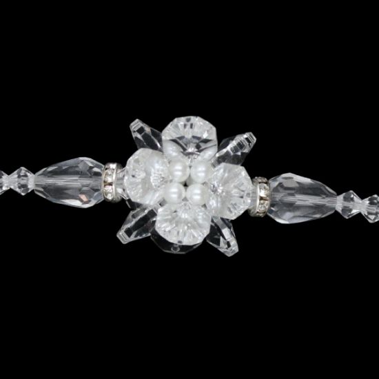 Imagen de Lazo Y Rosario De Perlas y  Cristal Cortado Importado, Para Boda, Matrimonio.