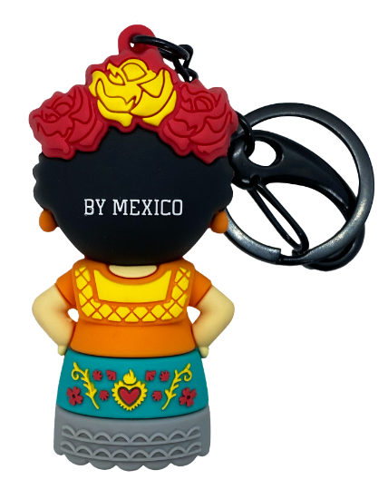 Imagen de By Mexico Llavero 3D Muñeca Floreada 