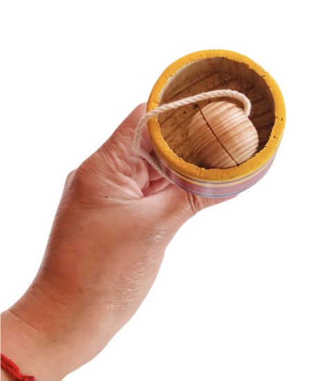 Imagen de 10 BALEROS COPA - COLORIDOS - JUGUETES ARTESANALES MEXICANOS