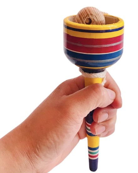 Imagen de 10 BALEROS COPA - COLORIDOS - JUGUETES ARTESANALES MEXICANOS