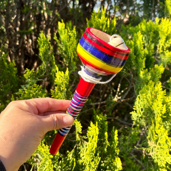 Imagen de 10 BALEROS COPA - COLORIDOS - JUGUETES ARTESANALES MEXICANOS