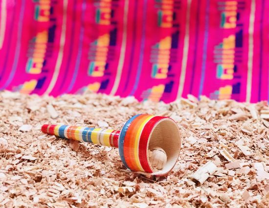 Imagen de 10 BALEROS COPA - COLORIDOS - JUGUETES ARTESANALES MEXICANOS