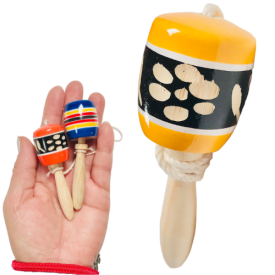 Imagen de 12 Piezas  Mini Baleros De Madera Juguete Típico Artesanal